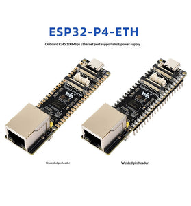ESP32-P4-ETH Development Board Kit RJ45 Ethernet Port 32MB NOR Flash DSI USB 2.0 OTG HS RISC-V MCU XiaoZhi AI Voice PoE Module Optional