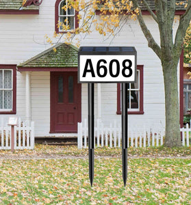 Solar Door Number Light Outdoor Wall-Mounted Ground Plug Road Sign Sensor Light LED House Number Address Indicator