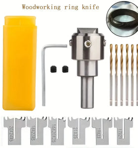 16PCS Wooden Beads Drill Bit Set Wooden Thick Ring Maker Woodworking Milling Cutter for Making Wooden Rings and Jewelry