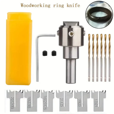 16PCS Wooden Beads Drill Bit Set Wooden Thick Ring Maker Woodworking Milling Cutter for Making Wooden Rings and Jewelry