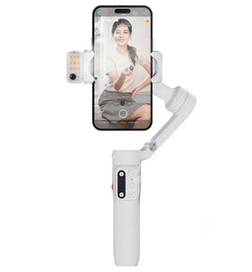 Hohem iSteady V3 Smartphone Stabilizer AI Face Tracking 3-Axis Phone Gimbal Three-Color Filling Light Built-in Tripod Portable Folding Videographer with Detachable Remote Control