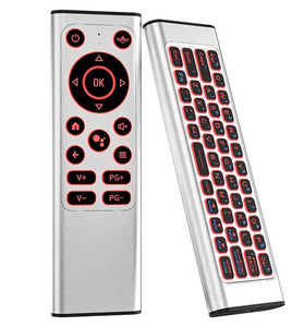 X9 Air Mouse 2.4G+bluetooth Voice Remote Control with Backlit Keyboard 4000mAh Rechargeable Dual Mode Remote Control for Android TV Box PC