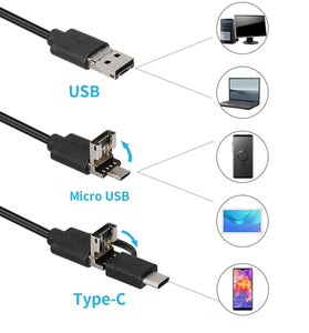 AN101 Ear Endoscope 3 in 1 Ear Cleaning Tool HD Visual Ear Spoon Multifunctional Earpick 5.5mm Camera 2M Android PC Borescope Ear Otoscope