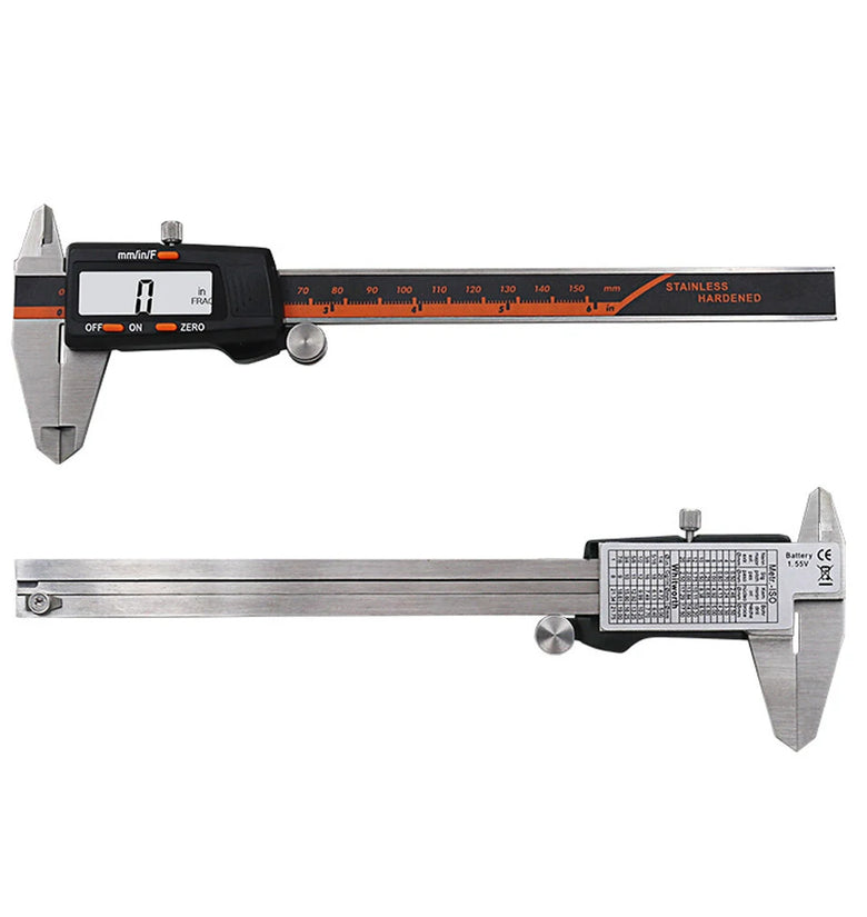 DANIU 150mm Stainless Steel LCD Screen Display Digital Caliper 6 Inch Fraction / MM / Inch High Prec