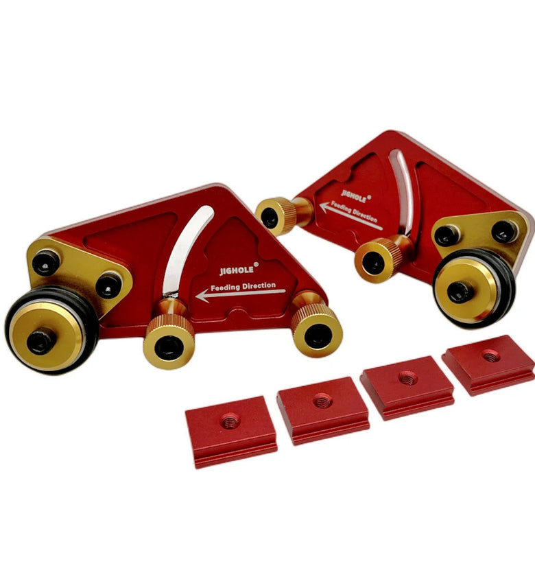 Upgraded Bearing Roller Feeder Aluminum Alloy Feather Loc Board Table Saw Feeding Safety Propelling Woodworking Auxiliary Tool