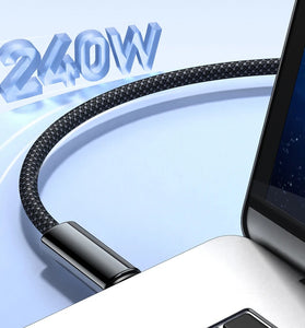 WANEW 240W Type-C to Type-C Magnetic Adsoption Organization Cable PD3.1 FCP SCP Fast Charging Data Transmission Thicken Copper Core Line 1M/1.5M Long for iPhone 16 16 Pro 15 Pro Max for Huawei Mate X for Samsung Galaxy Z Flip6 for Xiaomi MIX Fold4