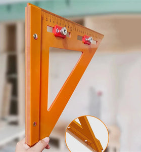 2 In 1 Drilling Positioning Angle Ruler Accurate Measurement Tool for Woodworking Cabinet Drawer Installation Task Versatile Enduring Lightweight