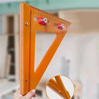 2 In 1 Drilling Positioning Angle Ruler Accurate Measurement Tool for Woodworking Cabinet Drawer Installation Task Versatile Enduring Lightweight