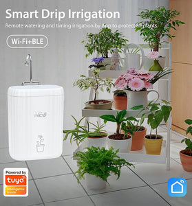 NEO WiFi Smart Drip Irrigation Kit for 10 Potted Plants Automatic Plant Waterer App Control Timer Function Water Shortage Power Alert Remote Control