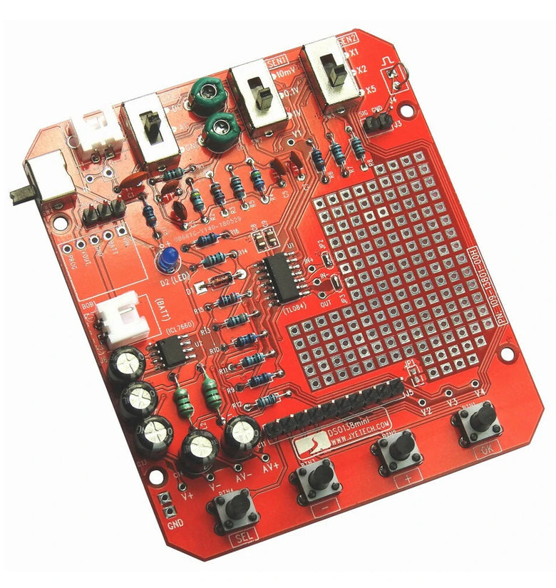 Original JYETech 13805K DSO138mini DIY Digital Oscilloscope Kit SMD Pre-soldered 200KHz 3.5V-6V DC