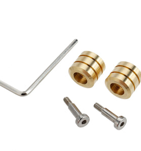 Mohoo 2pcs Brass Rollers for Sharpening System Honing Guide Woodworking Chisel Tool