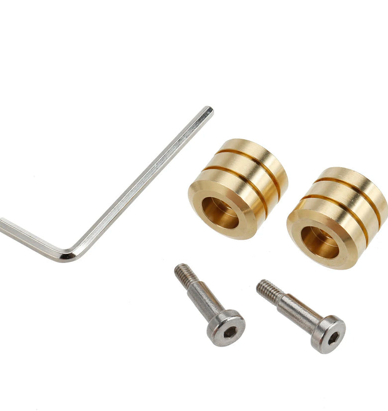 Mohoo 2pcs Brass Rollers for Sharpening System Honing Guide Woodworking Chisel Tool