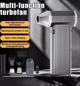 130000RPM  2 In 1 Mini Blower Fan Turbo Jet Fan Brushless Motor Handheld Duct Fan Electric Air Duster Speed Adjustable Cordless Jet Dry Air Blower