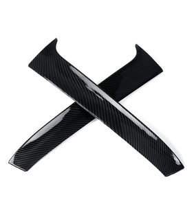 Rear Window Side Spoiler Canard Splitter Gloss Black/Carbon Fiber Look For VW Golf 7 R Variant Wagen 2014-2017