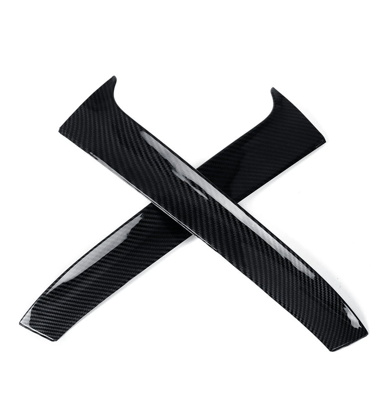 Rear Window Side Spoiler Canard Splitter Gloss Black/Carbon Fiber Look For VW Golf 7 R Variant Wagen 2014-2017