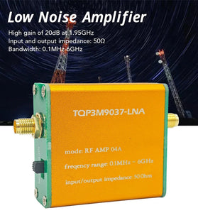 RF Radio Amplifier 100K-6GHz RF Amplifier Module TQP3M9037-LNA Ultra Low Noise Signal Enhancer Preamplifier