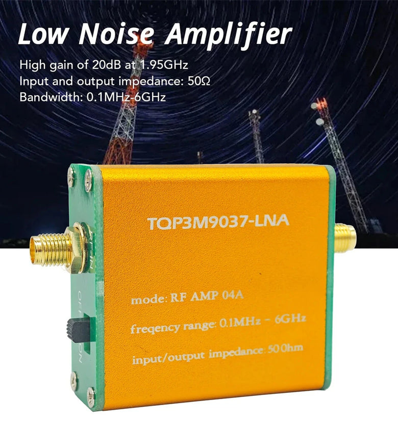 RF Radio Amplifier 100K-6GHz RF Amplifier Module TQP3M9037-LNA Ultra Low Noise Signal Enhancer Preamplifier