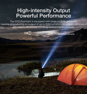 Astrolux EP03 2050LM LH351B LED Super Bright Flashlight 8H Runtime Type-C Rechargeable with 18650 Battery IP67 Waterproof Torch Emergency Camping Lantern