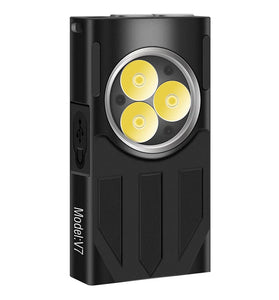 SEEKNITE V7 1100 Lumens EDC LED Keychain Flashlight Mini Strong Light Keychain Light Outdoor Rechargeable Super Bright Multifunctional Work Light