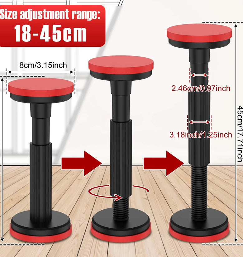 Cabinet Door Install Support Labor-Saving Support Rod Adjustable Height High Strength Nylon Material Furniture Stabilizer