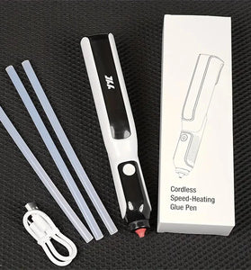 YYC Lithium Electric Hot Melt Glue Gun YC20-V4JBII USB Rechargeable Quick Heat Portable Glue Pen with Automatic Shutdown for Crafts and Repairs