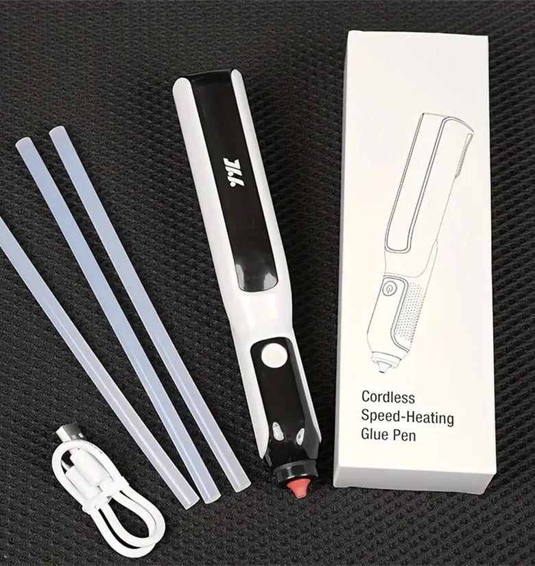 YYC Lithium Electric Hot Melt Glue Gun YC20-V4JBII USB Rechargeable Quick Heat Portable Glue Pen with Automatic Shutdown for Crafts and Repairs