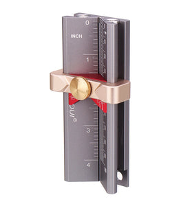 HONGDUI 3 In 1 Multifunction Measuring Gauge Drill Depth Gauge Drill Stop Measure and Drill Point Angle Gauge Grinding Gage and Table Saw Height Gauge Woodworking Tool