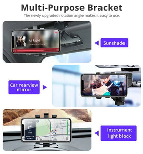Parking Number Car Mobile Phone Holder Bracket Upgrade Multi-functional Vehicle With Navigation Rotating Car Dashboard Mobile Phone Bracket