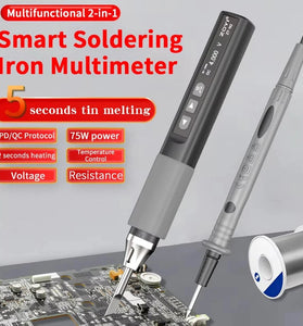 ZOYI N2 Smart Soldering Iron Multimeter 75W High Power Adjustable Temperature OLED Display Type C Fast Charging Professional Tool