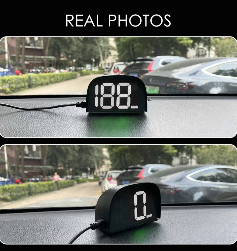 Universal Car GPS HUD Digital Speedometer Display White Light Plug and Play Big Font Car Electronics Accessories