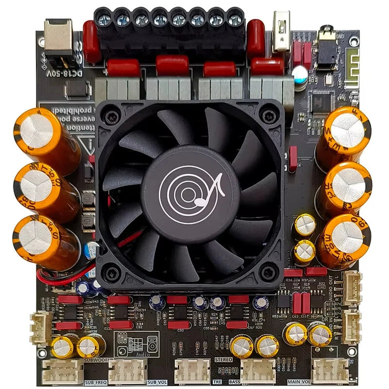 ZK-AS21P TPA3255x2 Digital Power Amplifier Board 300WX2+600W 2.1 Channel Bluetooth With Subwoofer Module