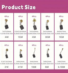 40pcs Carbon Brushes Brush Repairing Part for General Electric Motor for Electric Motors Graphite Brush 10 Different Types