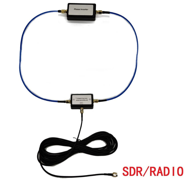Portable Passive Magnetic Antenna Amplifier T-Shaped BALUN 10 kHz-30 MHz HF Up To 300 MHz VHF 250 mW SMA BNC Low Loss Wideband