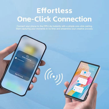 RK-X40M Wireless Magnetic Phone Selfie Screen with bluetooth Remote 3-Level Brightness Back Camera Monitor Phone Selfie Monitor Screen for iPhone & Android