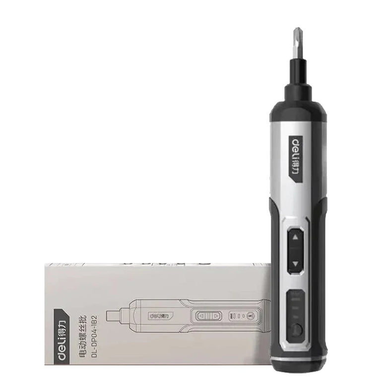 Deli Electric Screwdriver 4V Lithium Battery 2000mAh 300rpm 5Nm Torque LED Light 3-Speed Adjustment Portable Power Tool Set