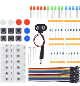 Starter Kit for UN0 R3 Beginner 13 in 1 Starter Kit Mini Breadboard LED Light Jumper Wire Button