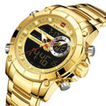 NAVIFORCE Luxury Men's Quartz Watch Dual Display Waterproof Sports Wristwatch Luminous Design Stylish