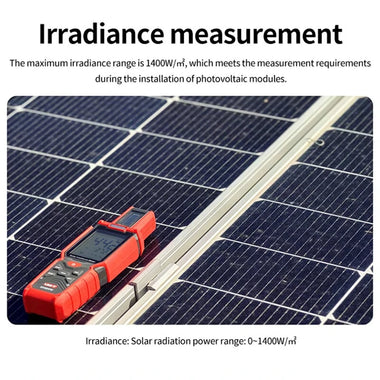 UNI-T Bluetooth Solar Irradiance Meter UT381PV/IP65 Protection Rating with Dual-Channel Temperature Measurement