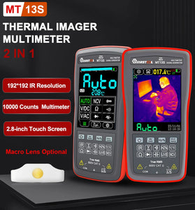 Mustool MT13S 2 In 1 192*192 Thermal Imager Multimeter 10000 Counts 2.8 Inch Touch Screen Electric Circuit Automobile Inspect IR Thermal Camera Multimeter