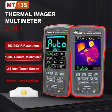 Mustool MT13S 2 In 1 192*192 Thermal Imager Multimeter 10000 Counts 2.8 Inch Touch Screen Electric Circuit Automobile Inspect IR Thermal Camera Multimeter