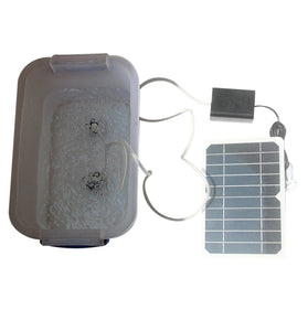Solar Powered Oxygen Pump 5W USB Aerator EVA Laminated Panel 21.5 Efficiency 2W Air Pump Dual Air Stones for Fishing Aquariums Outdoor