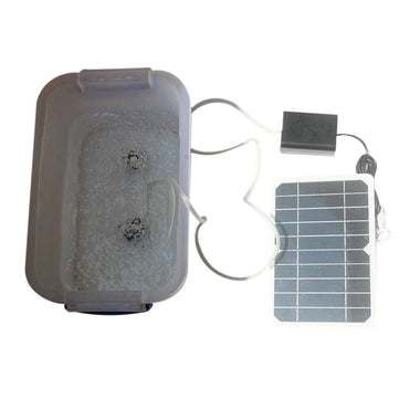 Solar Powered Oxygen Pump 5W USB Aerator EVA Laminated Panel 21.5 Efficiency 2W Air Pump Dual Air Stones for Fishing Aquariums Outdoor