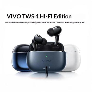 VIVO TWS4 HiFi Version TWS Earbuds bluetooth Earphone QCC S3 LDAC+aptxLossless Audio 3D Panoramic Sound ANC 55dB Depth Noise Cancelling 3-Mic AI Call Noise Reduction  45H Playback 44ms Low Delay In-ear Sports Headphones