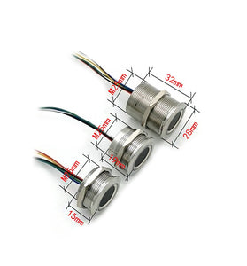 R503 Capacitive Fingerprint Module Sensor Scanner Circular Round Two-Color Ring Indicator LED Control DC3.3V MX1.0-6pin