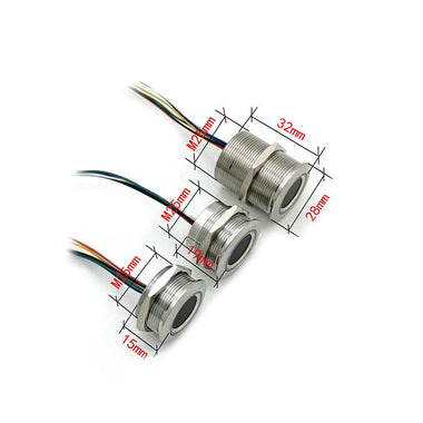 R503 Capacitive Fingerprint Module Sensor Scanner Circular Round Two-Color Ring Indicator LED Control DC3.3V MX1.0-6pin