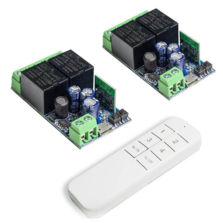 EWelink Smart WiFi 2CH Relay Smart Switch DC 5V 7V 12V 24V 48V Wireless Remote Control 2 Way Relay Work with Alexa Googole Home Voice Control