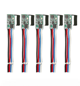 5pcs/10pcs 433.92Mhz Universal Wireless DC 3.6V-24V Remote Control Switch 1CH RF Relay Receiver LED Light Controller DIY Kit