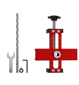 Adjustable Woodworking Cabinet Door Installation Jig Aluminum Alloy Quick Positioning 2-in-1 Device 0-75mm Thickness 15-70mm Rebound Drilling Tool