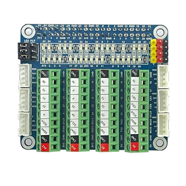 Raspberry Pi 5 GPIO Status LED Terminal Block BreakoutBoard HAT ADC/DCA Sensor for Raspberry Pi 5 4B 3B+ Test Expansion Board