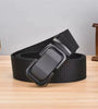 120cm Automatic Buckle Men Belt Lightweight Wear-Resistant Adjustable Nylon Webbing Strap for Outdoor Work Belt